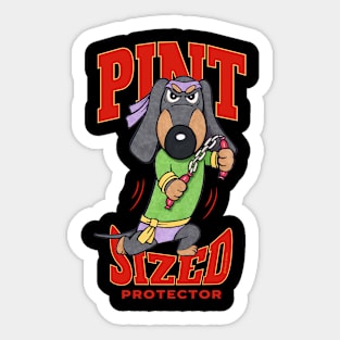 Cute Funny Superhero Doxie Dachshund Sticker